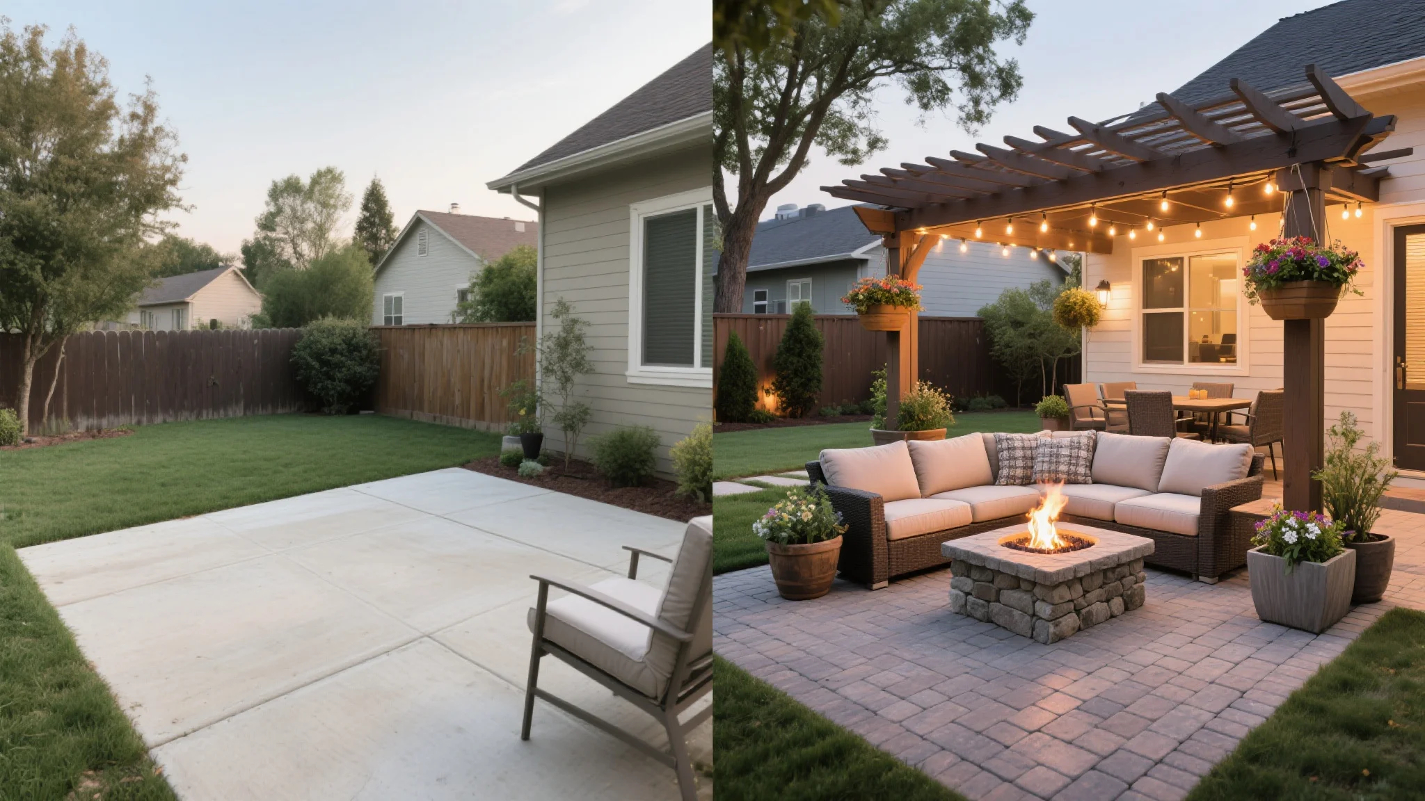 Backyard Transformation - Before and After